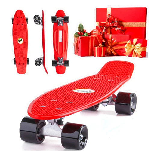 Larmtek cons Mini Cruiser Standard Skateboard, Complete Skateboard, Classic 22-inch Street Skate Board for Beginners, Kids