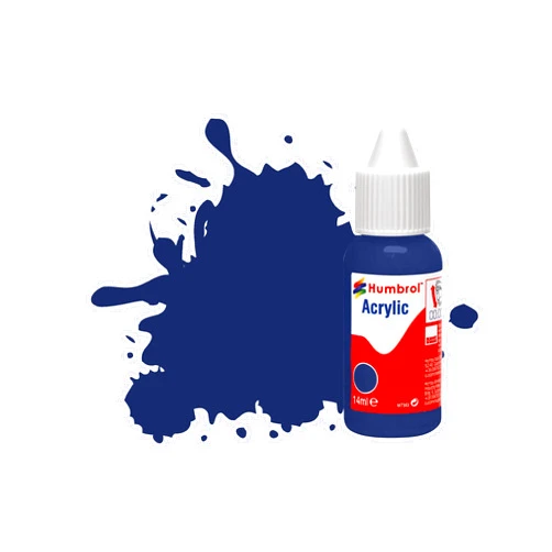Humbrol Acrylic Paint Dropper Bottle Color No. 15 Midnight Blue Gloss 14ml DB0015