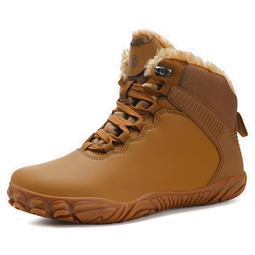 Eagsouni Womens Mens Barefoot Boots | Waterproof Winter Snow Boots | Warm Ankle Booties with Arch Support | Wide Width Hike Work Shoes | Zero Drop Sole |