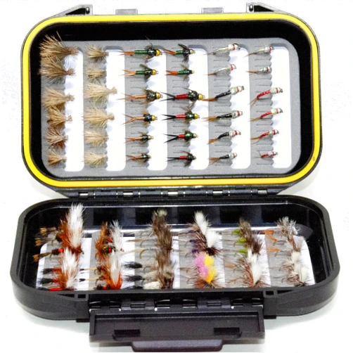 Outdoor Planet 24/48/66/72 Premium Hand Tied Fly Fishing Flies Assortment | Fly Boxes Included | Dry, Wet, Nymphs, Streamers, Wooly Buggers, Terrestrials | Trout, Bass Lure Set, Kit, Gift
