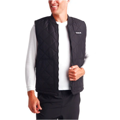 Hurley Men Winter Vest - Malone Sherpa Lined Insulated Vest -Weather Resistant Quilted Sleeveless Puffer Jacket for Men, S-XL