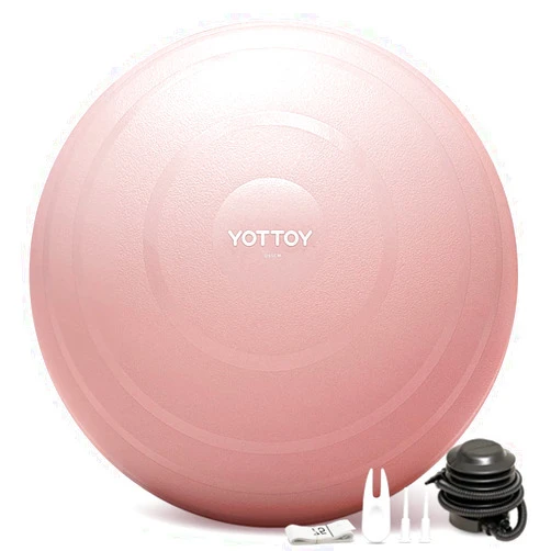 YOTTOY Anti-Burst Exercise Ball for Working Out, Yoga & Pregnancy, Extra Thick Workout Ball for Physical Therapy & Fitness