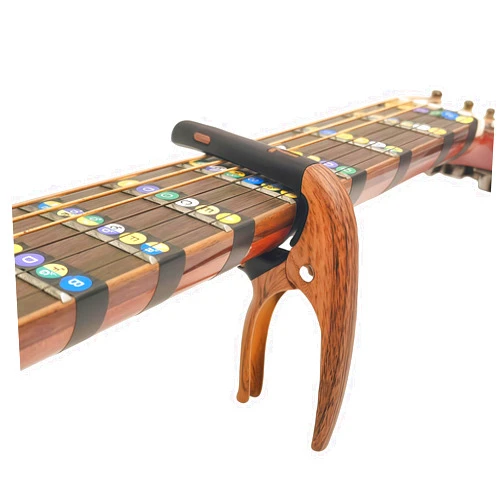 Nalu Guitar Capo for Acoustic Guitars, Electric Guitars, Ukuleles (Wood Grain 1 Pack)