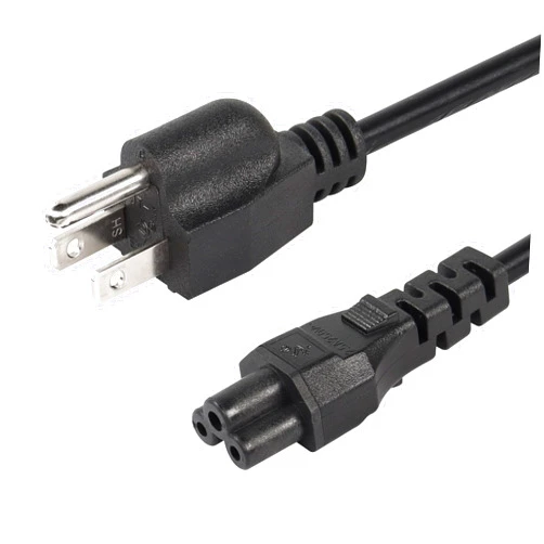 CERRXIAN CEERXIAN 3 Prong AC Short Power Cord, 2ft Nema 5-15P Male to IEC 320 C5 Female Laptop Power Replacement Cord for Notebook Computer(Black,60cm)