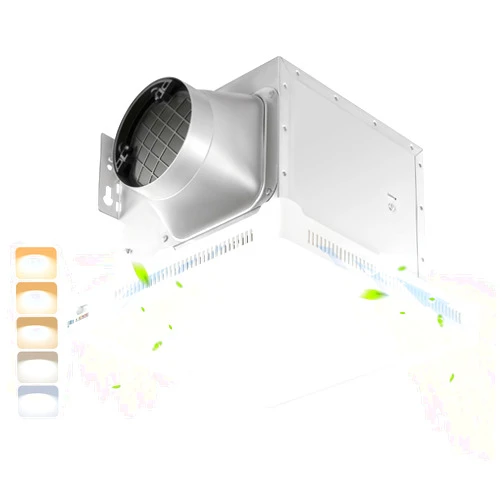 POWIFY Bathroom Exhaust Fan with Light, Super Quiet Bathroom Vent Fan with LED Light 2700K/3000K/3500K/4000K/5000K, 10%-100% Brightness Adjustable,110 CFM Bathroom Ventilation Fan for Ceiling, Shower