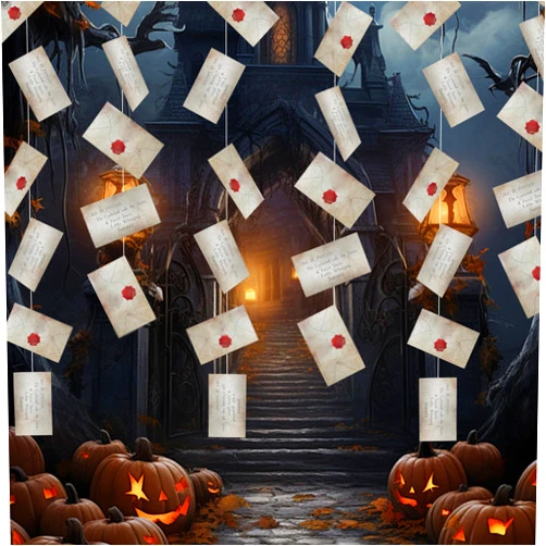 YWYWVVS 2 Pack Halloween Decorations, Acceptance Letter Banners, Halloween Banner, Party Decorations, 20 PCS Floating Letters