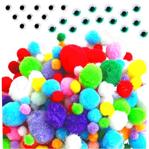 EpiqueOne 2100-Piece Arts & Craft Supplies Set | Includes Colorful Pom Poms, Googly Eyes, Glitter Balls & More | Ideal for Use at Home & School for DIY Art & Craft Projects, Decorations & More