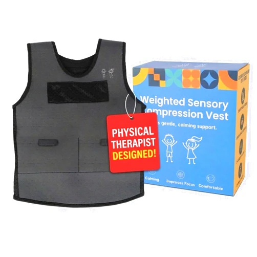 Kdarro Sensory Vest for Kids - Weighted Compression Vest for Children with Sensory Processing Needs - Deep Pressure Calm for Home and Classroom - Breathable Mesh Lining for Daily Comfort