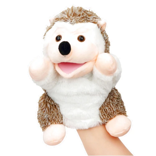 Easfan Hedgehog Hand Puppet with Movable Mouth Interactive Storytelling Cute Soft Plush Toy Creativity and Imagination Easter Christmas Birthday Gifts for Toddlers Kids,10’’