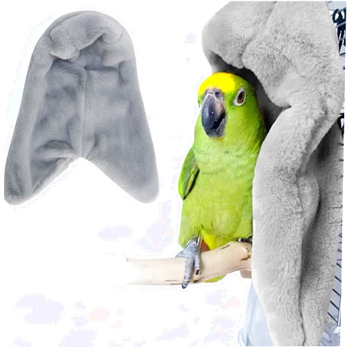 LOPERDEVE Bird Buddy Corner Fleece Bird Blanket Cozy Bird Bed Warmer Parrot House for Cage Hanging Hammock Toy for Greys Amazons Parakeet Cockatiel Conure Lovebirds Finch Canaries(M)