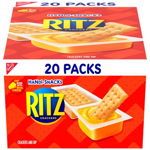 Handi-Snacks RITZ Crackers 'N Cheesy Dip Snack Packs, 20 Snack Packs
