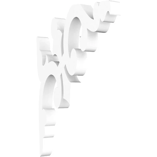 Ekena Millwork BKTP01X04X06MI Milton Architectural Grade PVC Brackets, 5/8