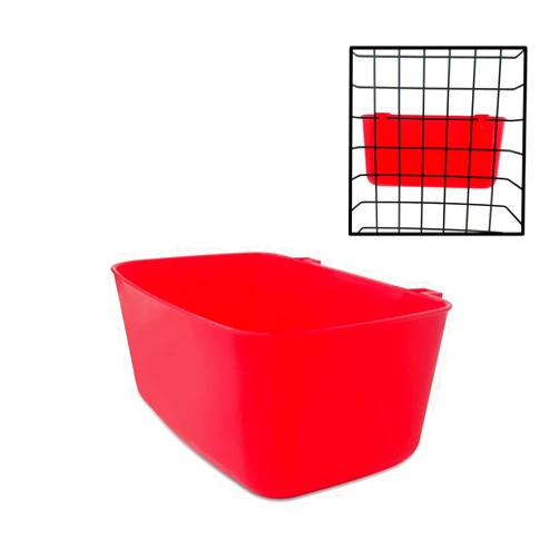 AMZSYLV 6 Pack Feeder Waterer Chicken 21 oz Food Water Cage Cups Puppy Cat Rabbit Hanging Feeding Dish Coop Bowl Watering Container Treats Drinker for Pigeon Bird Bath Basin Hamster Bed
