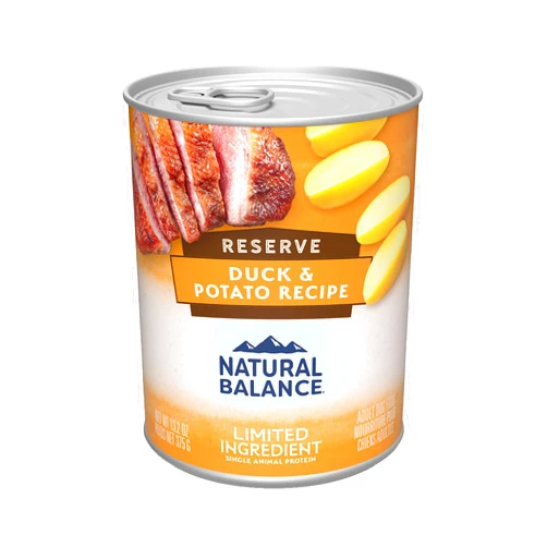 Natural Balance Limited Ingredient Adult Grain-Free Wet Canned Dog Food, Reserve Duck & Potato Recipe, 13 Ounce (Pack of 12)