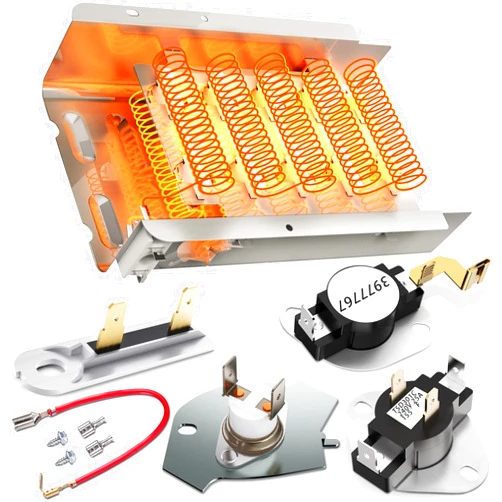 MONKEMON 【UPGRADED】279838 Dryer Heating Element for Whirlpool Kenmore Maytag Amana Roper, Dryer Heating Element Parts Include Dryer Thermostat Thermal Fuse, Replaces 2406026 3403585 w10724237