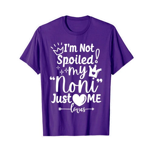 A Funny Family Reunion Friend Loves Me Not Spoiled I'm Not Spoiled My Noni Just Loves Me for Team Boys Matching T-Shirt