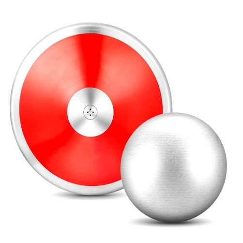 VercanMonth 2 Pcs Throwing Discus and Iron Shot Put Ball Set 1 kg Training Discus 8 lb Shot Put Track and Field Training Equipment for Boys Girls Beginners School Throwers Outdoor Practice