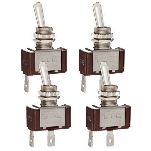 Eaton XTD1A1A2 (Pack of 4) Toggle Switch, Screw Termination, On-Off Action, SPST Contacts