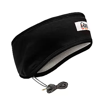CozyPhones Over the Ear Headband Headphones - Sleep Headphones & Travel Bag, Headband Earphones with Lycra Cool Mesh Lining and Thin Speakers - Black