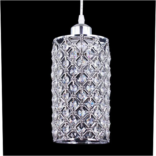 Diisunbihuo Modern Crystal Pendant Lighting Hanging Pendant Lighting Fixture Adjustable Ceiling Light for Kitchen Dining Room Bedroom Kitchen Island (Silver)