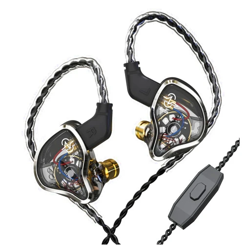 YINYOO CCZ Warrior Stage in Ears Monitors Wired Earbuds with 3BA 1DD Hybrid Drivers, Noise Isolating in Ear Earphones Headphones with High Fidelity Clear Sound for Singer, Studio, Live Band, Gaming, Chatting
