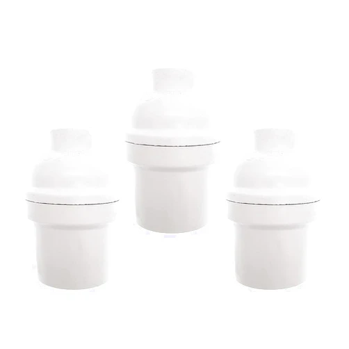 TWDRTDD Phenolic Medium Base Light Socket,3 Pack TWDRTDD White Period Style E26 E27 Edison Retro Pendant Lamp Holder (White,Keyless)