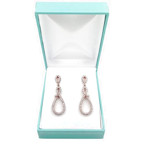 FlanicaUSA Deluxe Robin's Egg Blue Teal Jewelry Boxes for Necklace, Bracelet, Earrings and Watches (Pendant/Earring)
