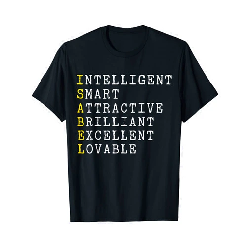 CQ First Name Isabel Design for Women and Men Isabel Personalized, Isabel Name, Girl Woman Isabel T-Shirt