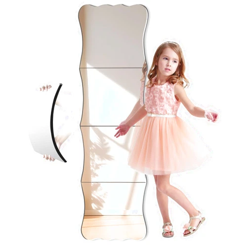 Doeean Wavy Shatterproof Full Length Wall Mirror Tiles, 47