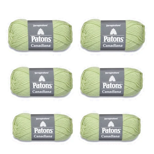 PATONS Canadiana Cherished Green Yarn - 6 Pack of 3.5oz/100g - Acrylic - 4 Medium - 205 Yards - Knitting/Crochet