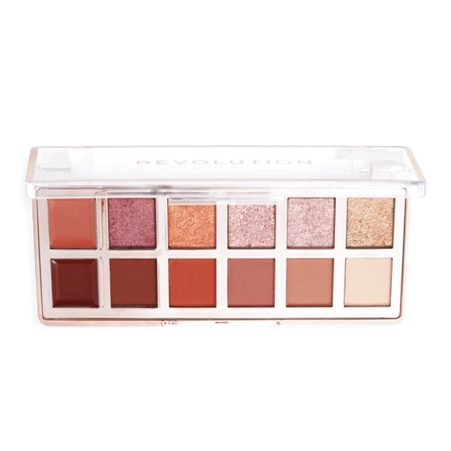 Revolution Beauty London Revolution Beauty, The True Icon Bronze Eyeshadow Palette, 12 Ultra-Pigmented Matte & Shimmer Finishes & Shades, Long-Lasting & Blendable, Vegan & Cruelty-Free, 3.53 oz