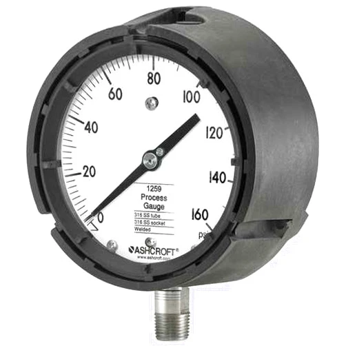 Ashcroft Pressure Gauge,0 to 160 psi,4-1/2In 451259SD04L160# - 1 Each