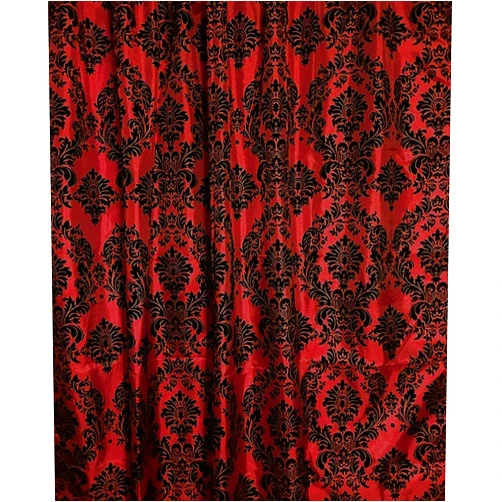 New Creations Fabric & Foam Inc, Dior Flocked Damask Taffeta Fabric By The Yard, Burgundy