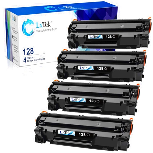 LxTek Compatible Toner Cartridge Replacement for Canon 128 Toner Cartridges, CRG128 Compatible with Canon ImageCLASS D530 D550 MF4570dw MF4770n FaxPhone L190 L100 (4 Black)