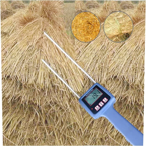 VTSYIQI Digital Hay Moisture Meter Tester with Resolusion 0.1 Accuracy ±0.5% n Measuring Range 0 to 80% for Alfalfa Pasture Knots Straw Leymus Chinensis Orchard Grass Pennisetum Hydridum Etc