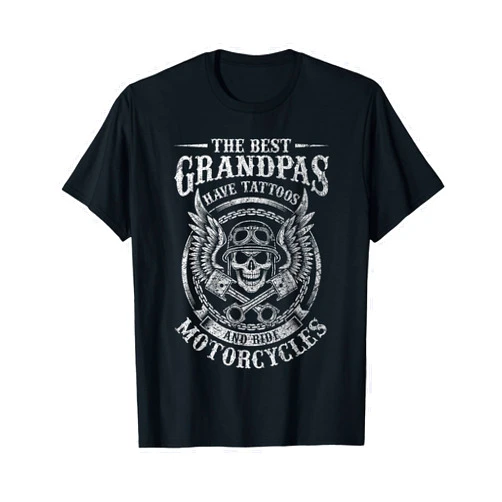 Best Grandpas Have Tattoos and Ride Motorcycles Biker Biking T-Shirt
