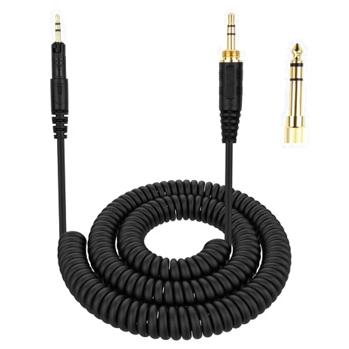 Tobysome ATH-M50x Cable Replacement Coiled Audio Aux Cord Compatible with Audio Technica ATH-M50x / ATH-M40x / ATH-M70x / ATH-M60X Headphones, with 6.35mm(1/4