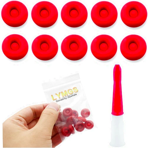 LYMGS Universal Fit Caulk Tube Latex Sealing Caps, Caulk Saver Cover Sealer for Sealing and Preserving Open Caulking Tube, Red 10 Pack