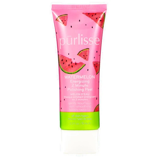 Pūrlisse purlisse Watermelon Energizing 2 Minute Polishing Peel: Cruelty-free & clean, Paraben & Sulfate-free, Brightening & smoothing, Lychee protects against signs of ageing | 2.5oz