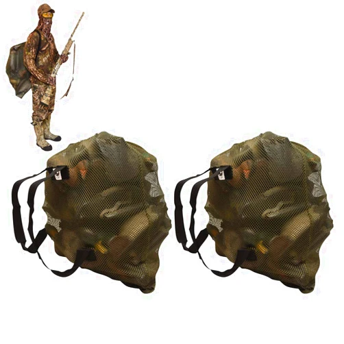 DecoyPro Mesh Decoy Bags - Hunting Equipment to Protect Turkey, Goose & Duck Decoys - 2 Decoy Bag Bundle - Fits Up to 2 Dozen Decoys