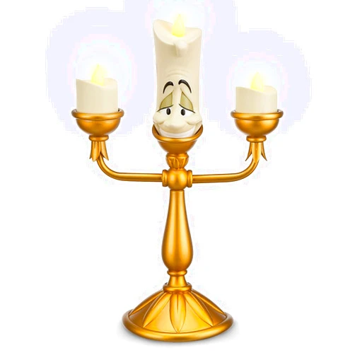 Disney Parks Exclusive Beauty and the Beast Light-Up Lumiere Candlestick Figure