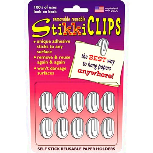 Stikkiworks Stikki Clips White 20 Per Pack [Set of 2]