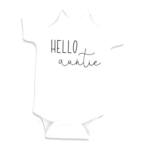 Bump and Beyond Designs Pregnancy Announcement Newborn, Hello Auntie