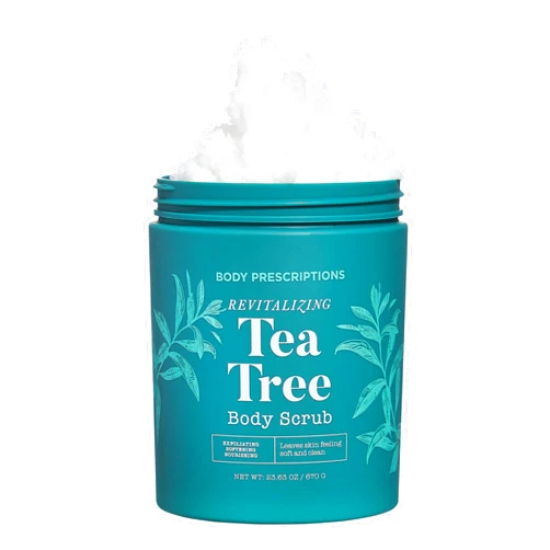 Body Prescriptions Exfoliating Body Scrub – Body Cleanser for Nourished, Ultra-Smooth Skin, Tea Tree