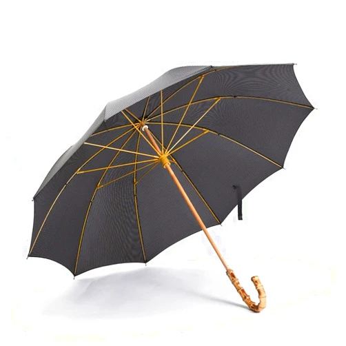 G5AABMMKL 10 Bone Windproof Umbrella Men's Simple Black Fine Plaid Umbrella Retro Gentleman Manual Long Handle Umbrella Multifunctional Umbrella (Brass)