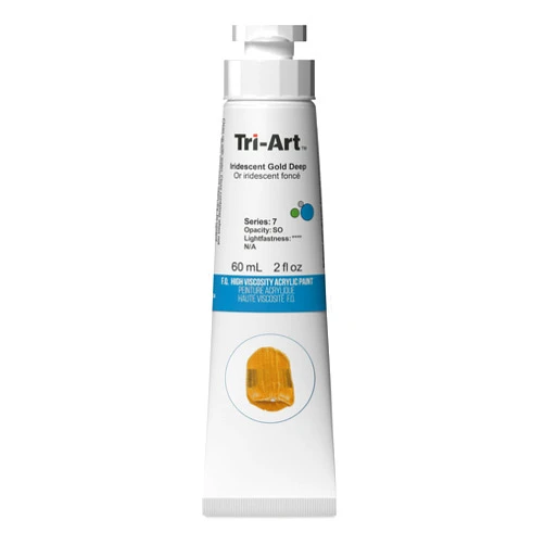 Tri-Art High Viscosity Artist Acrylic - Iridescent Deep Gold, 60 ml