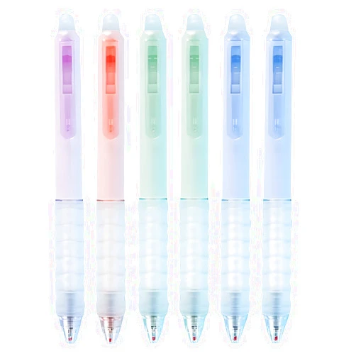 DRMAVI Pastel Erasable Pens Black Ink Gel Pen with Eraser Clear, Cute Pen for Girls and Boys,0.5mm Fine Point, Smooth Writing for Note Taking Marking Planner Crossword Puzzles (Black ink)