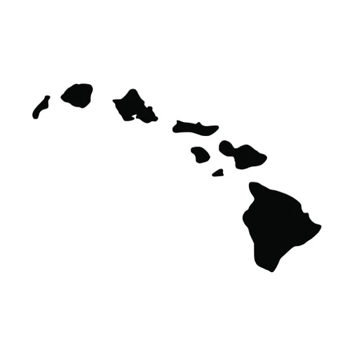 JMM Industries Hawaiian Islands Vinyl Decal Sticker Car Window Bumper 6.5-Inches Premium Quality UV Resistant (Black, 7.5-Inches)