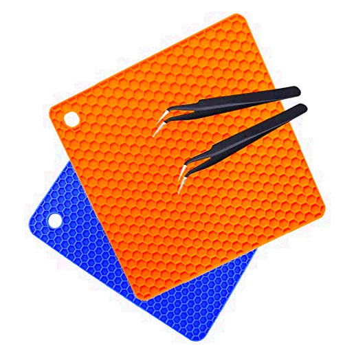 AZZUTORK Dielianyi 2PCS Silicone Doming mat Resin mat doming mat Glitter Resin doming mat Heat Resistant Honeycomb pad Silicone mat Craft mat with epoxy Resin Clay Jewelry Making