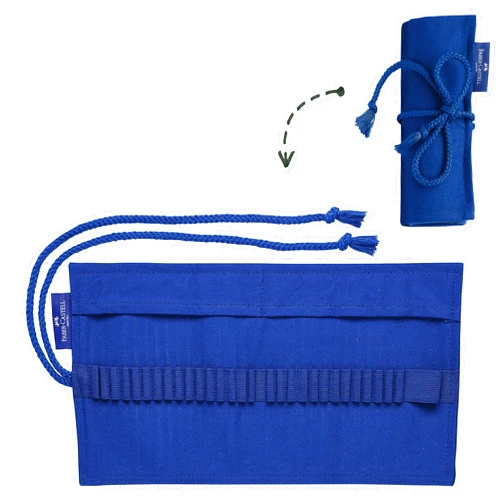 Faber-Castell Goldfaber Pencil Roll Up Case - 28 Slots for Pencils and Sharpener - Empty Colored Pencil Holder, Pencils Not Included